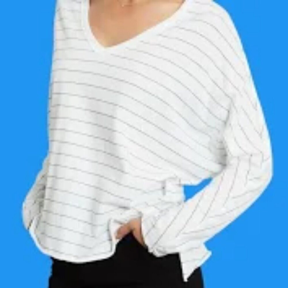 Frank & Eileen Tee Lab Continuous Long Sleeve Striped Tee  Sz XS‎